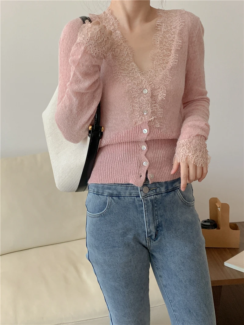 Vintage Lace Knitted Cardigan — Image 21