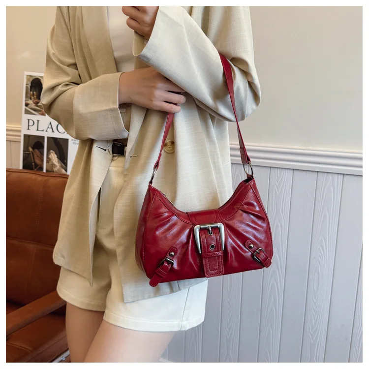 Retro Large-Capacity Pleated Bag — Image 21