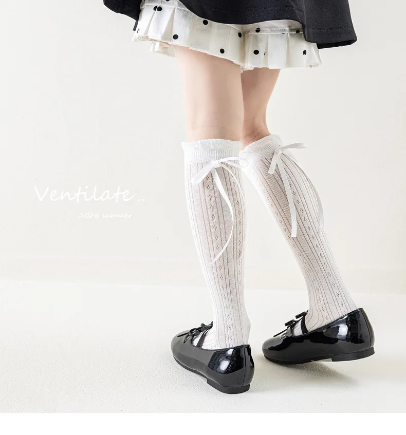 Girls' Mesh Summer Long Socks
