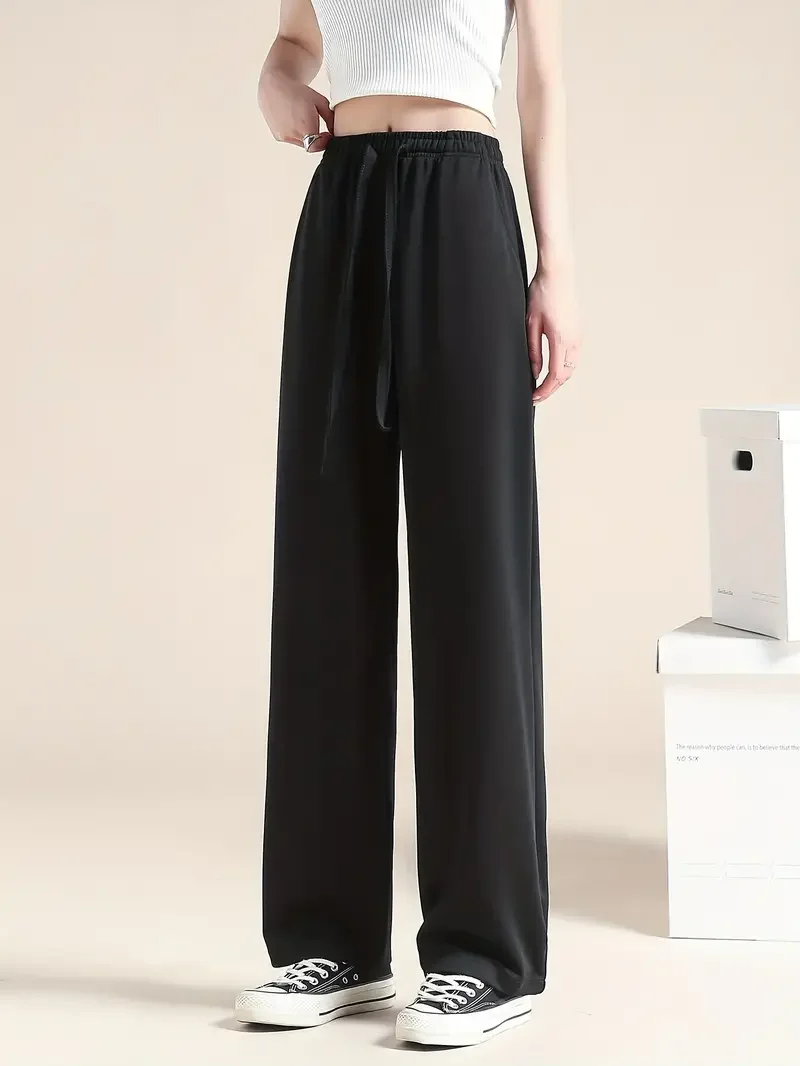 Silky-Feel Wide-Leg Pants — Image 10