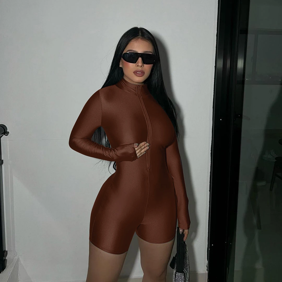 جمبسوت سادة بأكمام طويلة ورقبة عالية — صورة 23