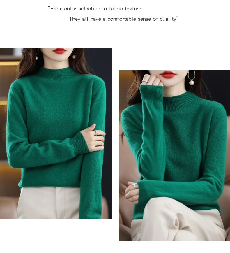 Mock Neck Winter Pullover — Image 21