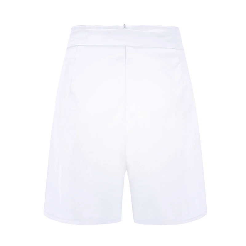 Solid Summer Shorts with Buttons — Image 22