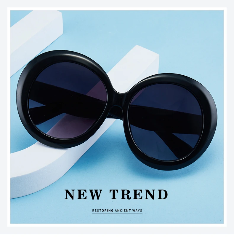Retro Oversized Round Sunglasses