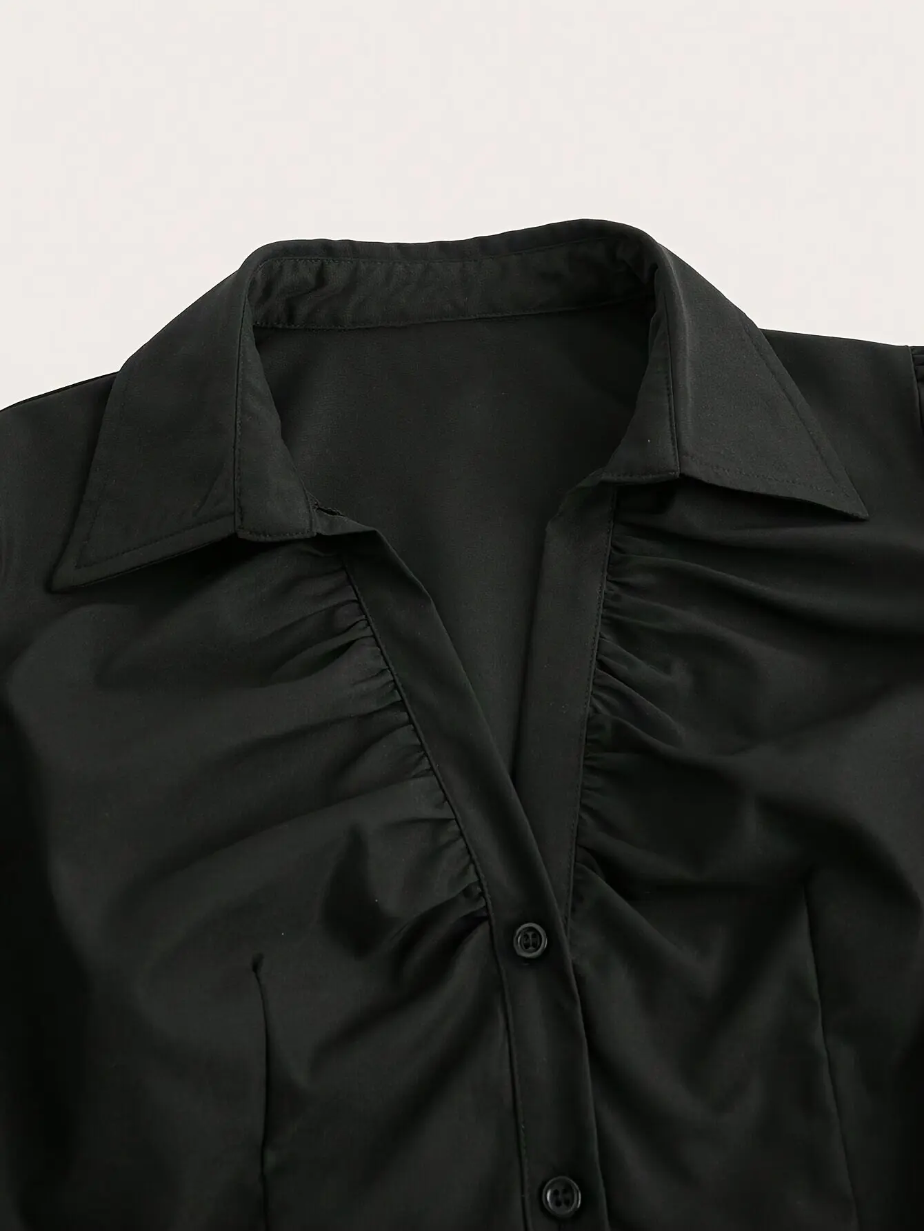 Short Sleeve Blouse with Buttons — Image 4