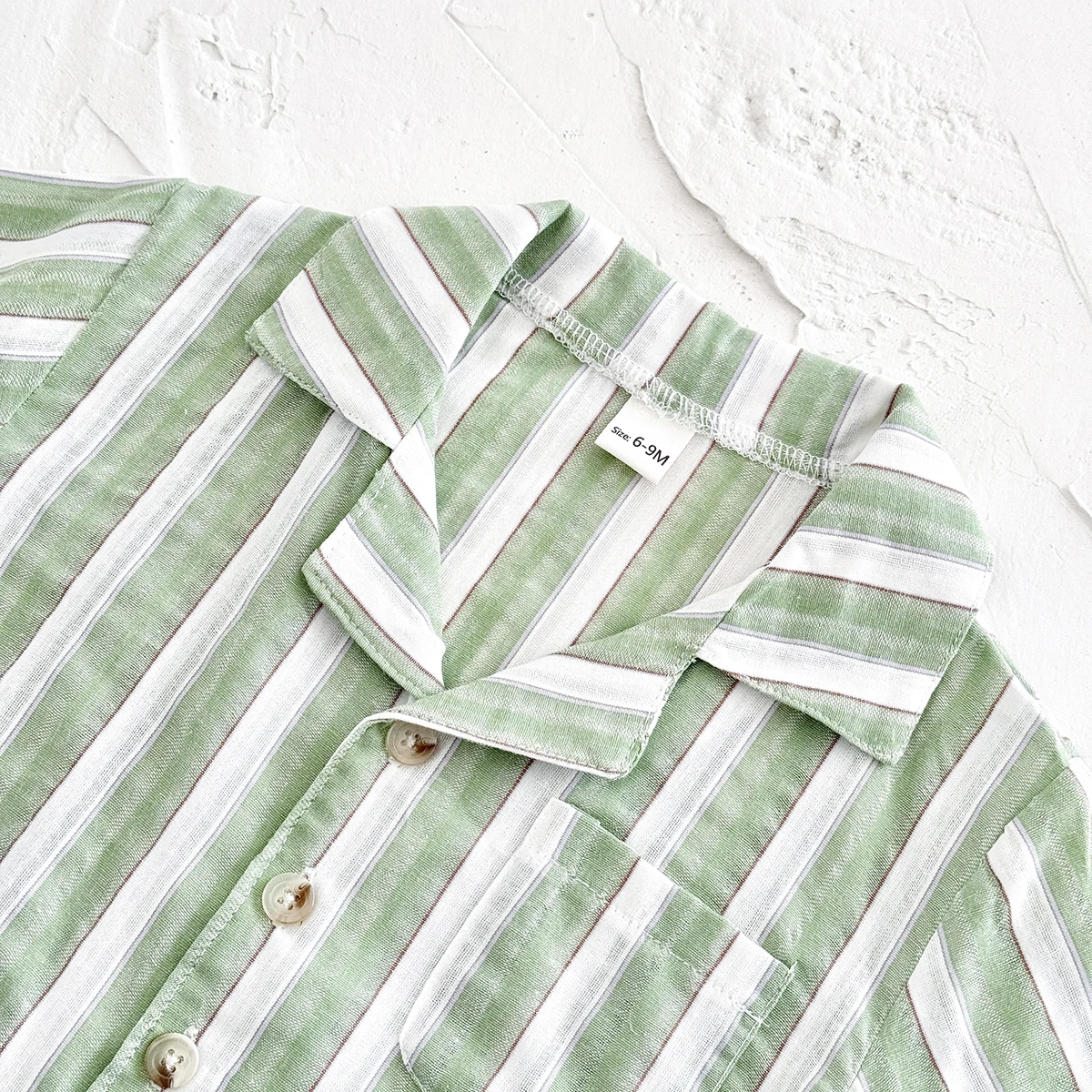 Newborn 2-Piece Striped Set with Buttons — Image 7