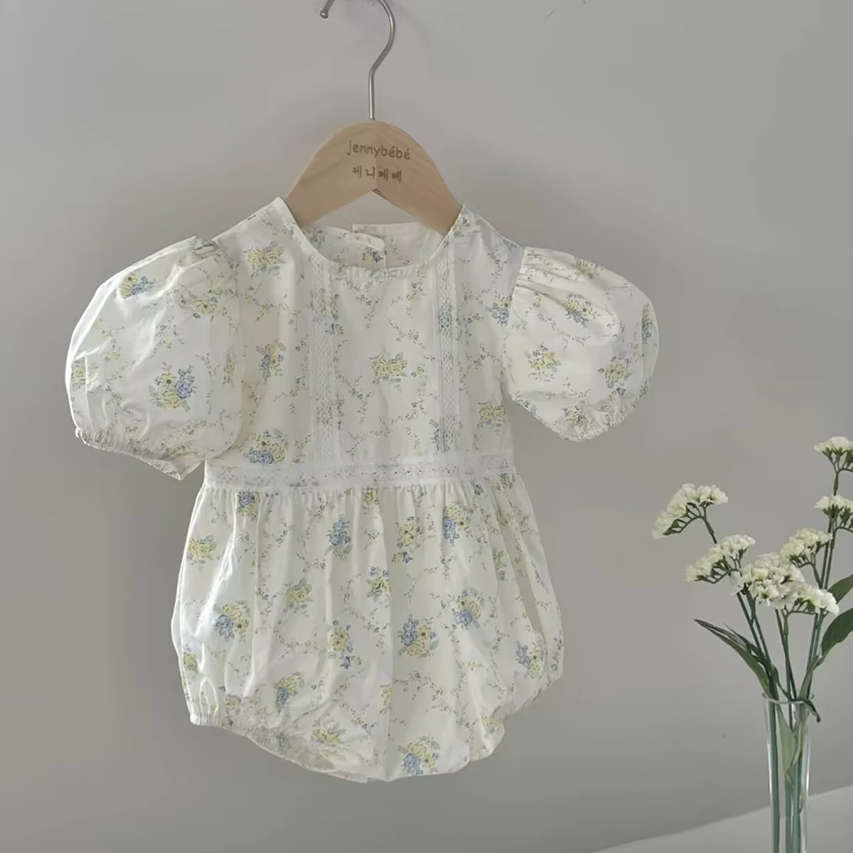 Baby Floral Ruffled Summer Romper — Image 3