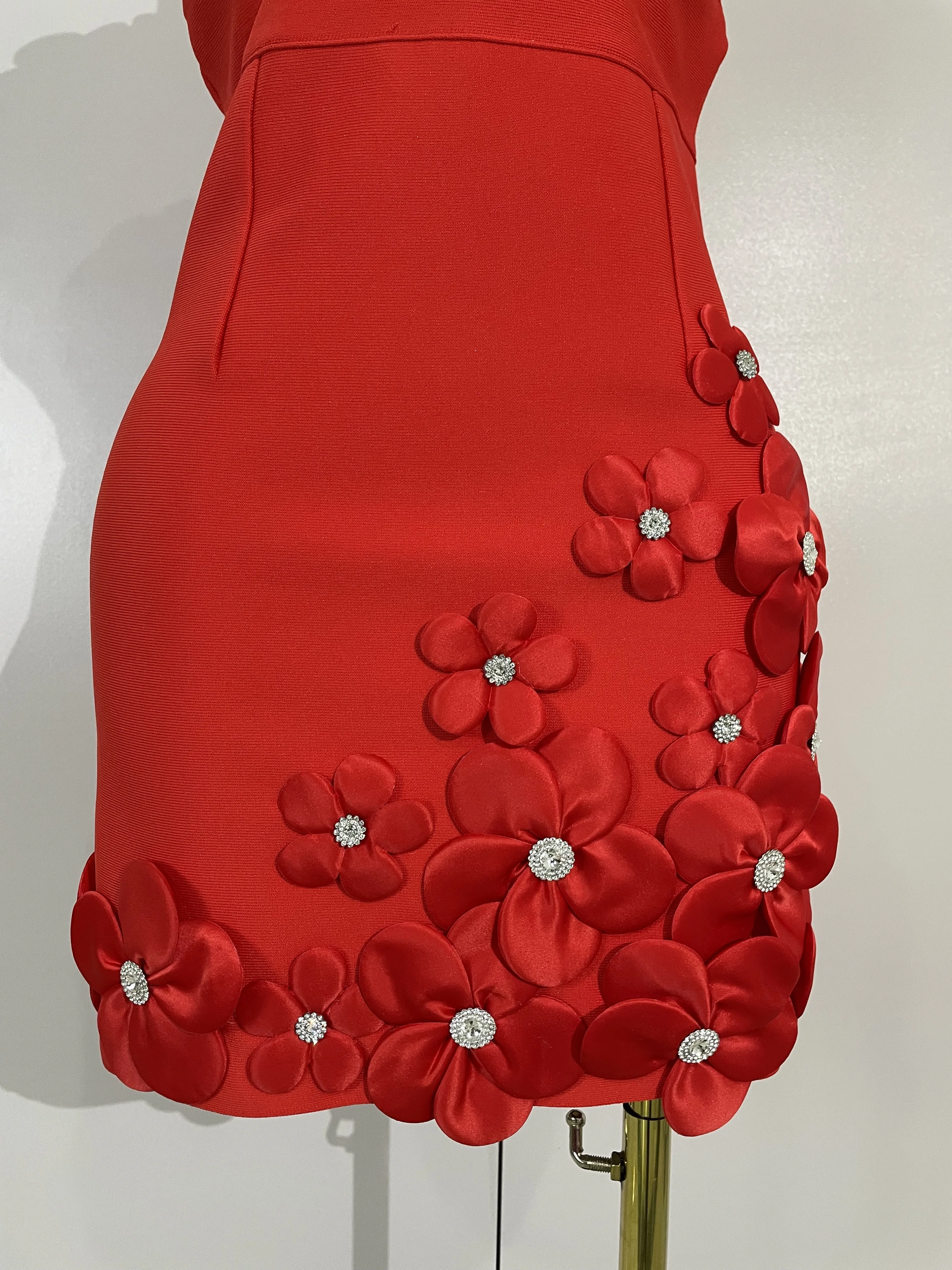 Crystal Sleeveless V-Neck Evening Gown — Image 32