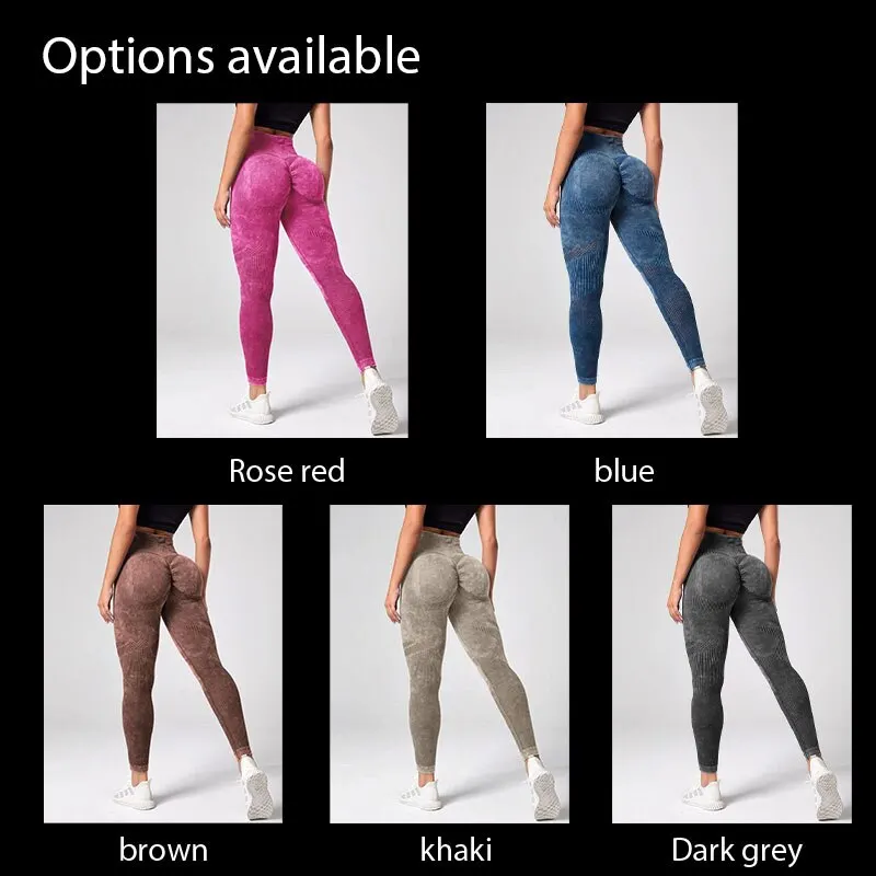 Tie-Dye Tummy Control Yoga Sports Leggings — Image 8