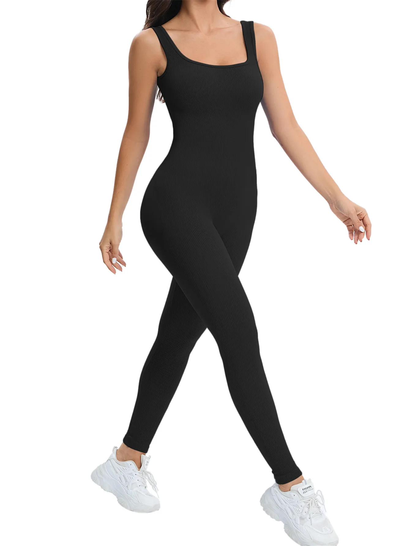 Slim-Fit Ribbed Jumpsuit — Image 7
