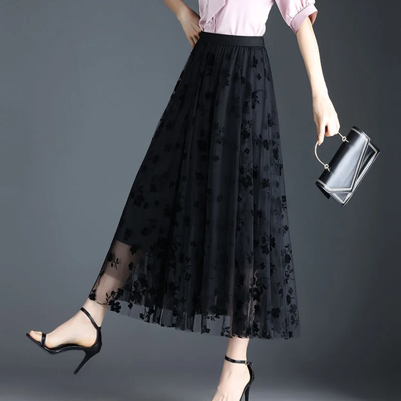 Korean-Style Loose Floral Skirt — Image 8