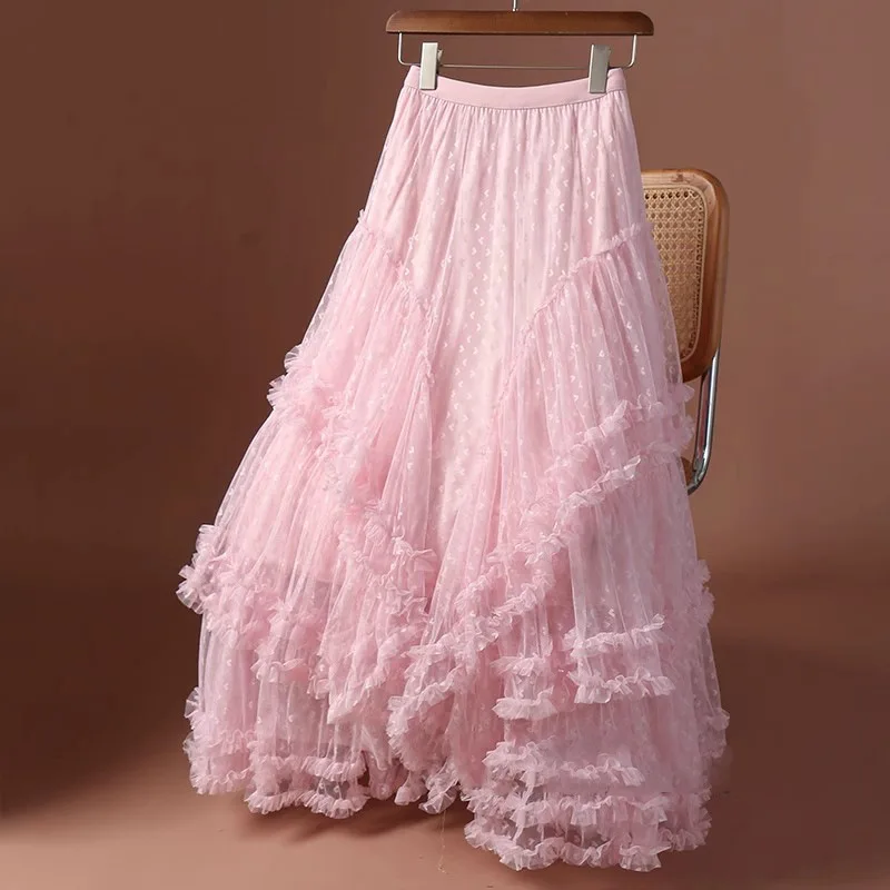 Mesh High-Waisted Skirt — Image 38