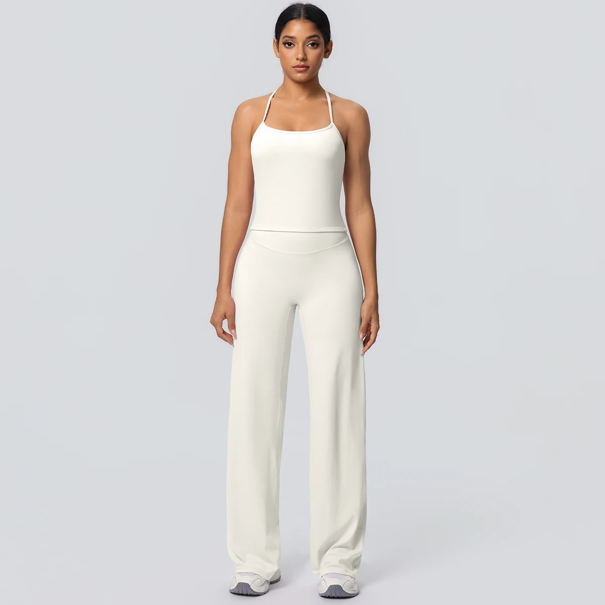 2-Piece Solid Yoga Sports Set — Image 22