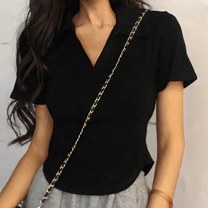 Solid Short Sleeve Summer Top — Image 7