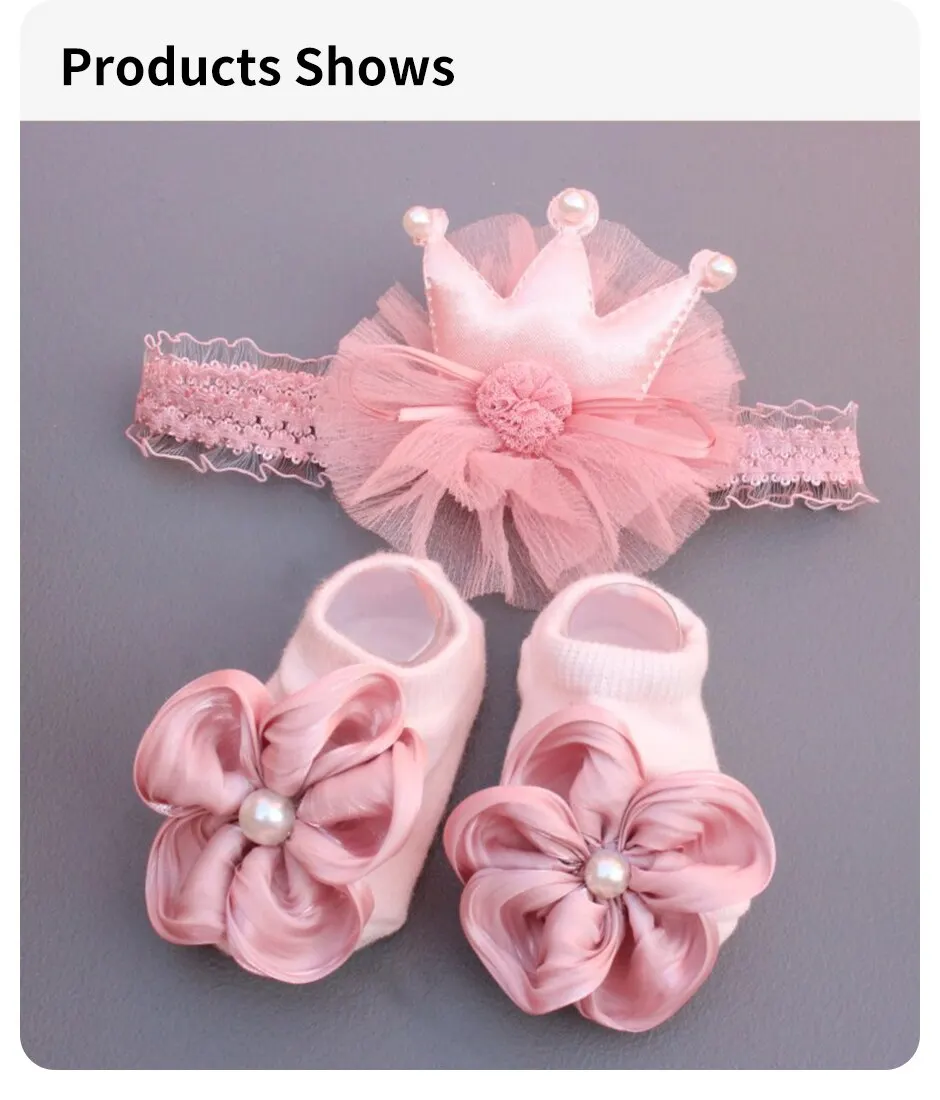 Newborn 2-Piece Lace Headband Set — Image 10