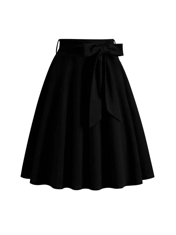Vintage Solid Midi Skirt — Image 13