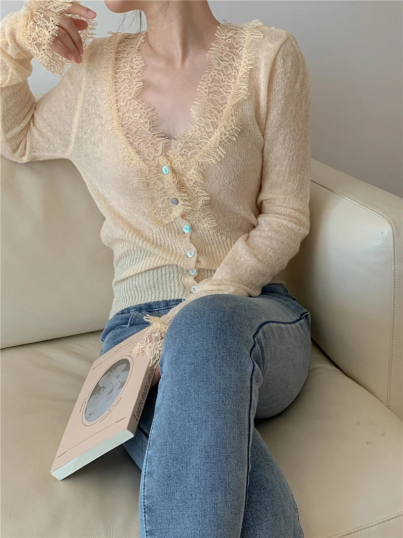 Vintage Lace Knitted Cardigan — Image 24