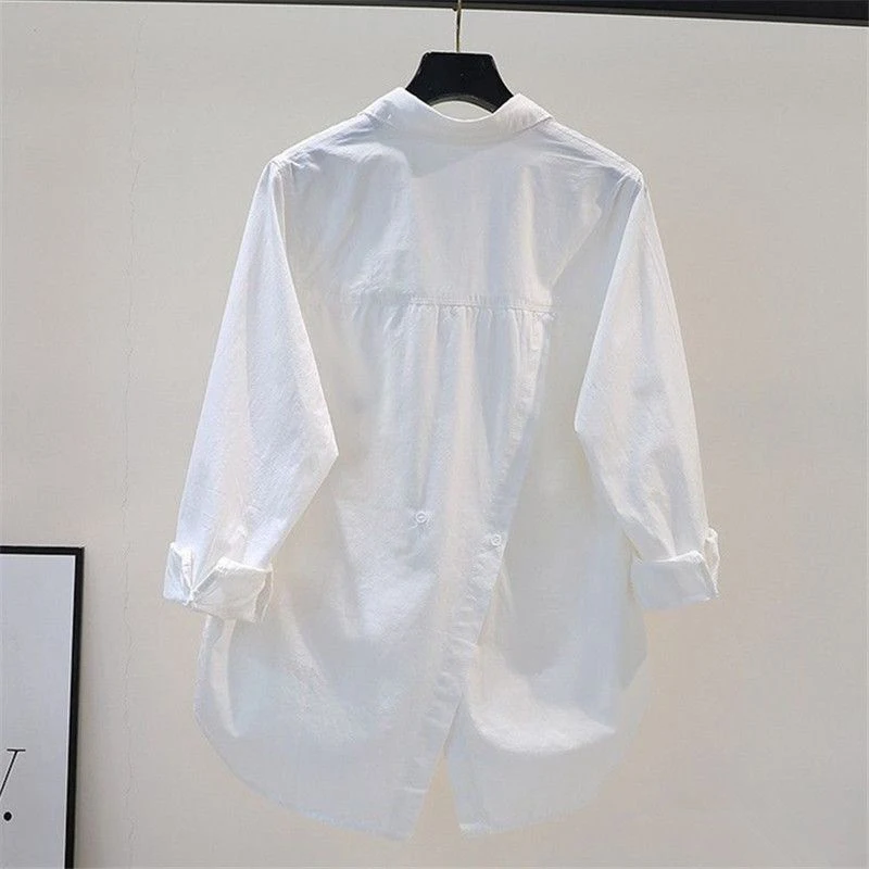 Elegant Loose Asymmetric Formal Shirt — Image 8