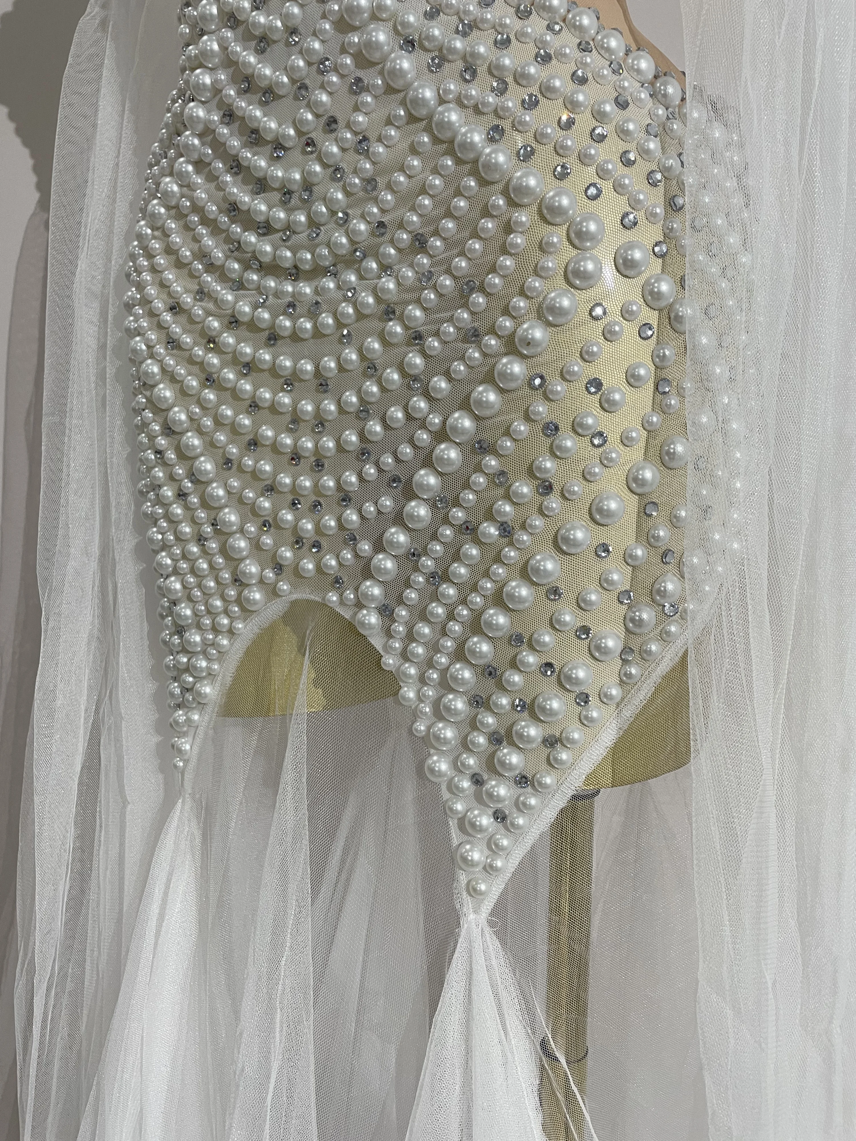 Elegant Rhinestone Mesh Evening Dress — Image 13