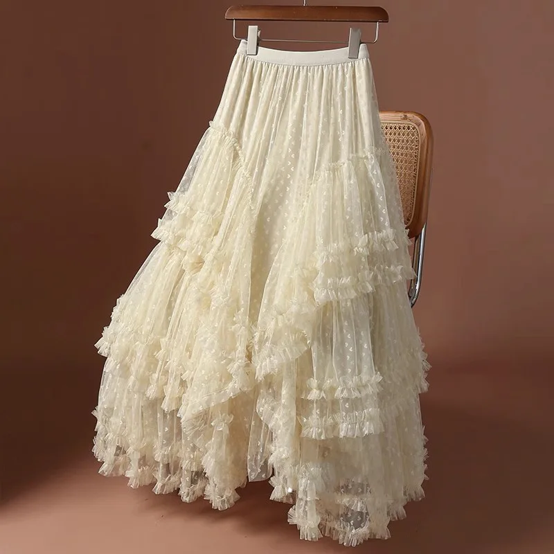 Mesh High-Waisted Skirt — Image 42