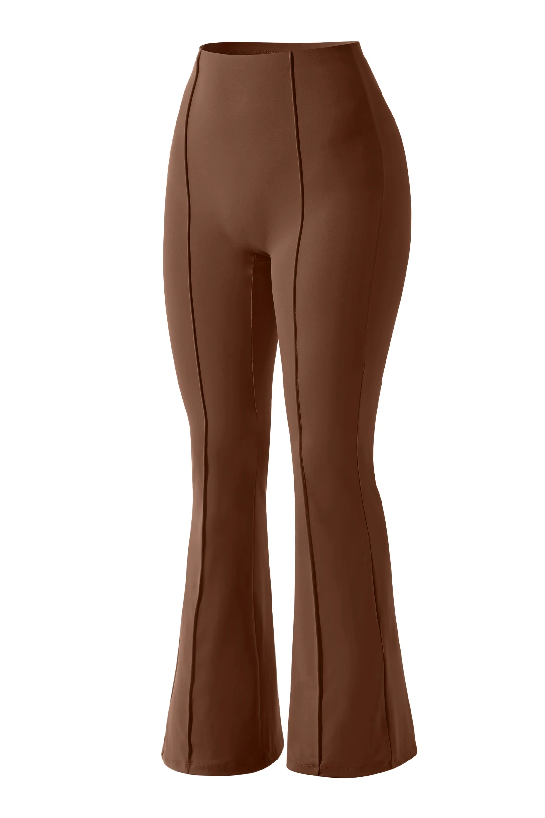 Flared Yoga Pants with Elastic Waist — Image 26