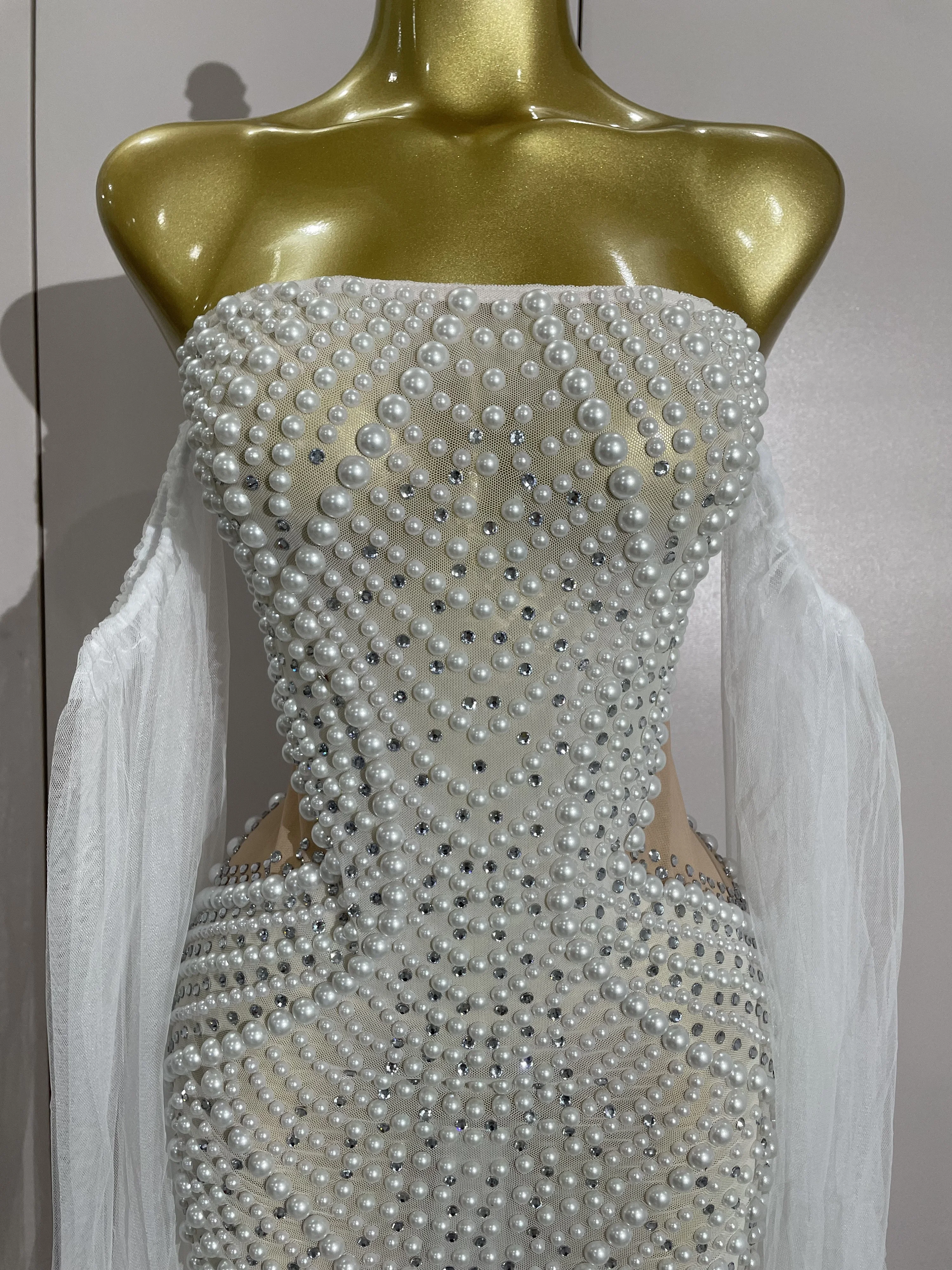 Elegant Rhinestone Mesh Evening Dress — Image 8
