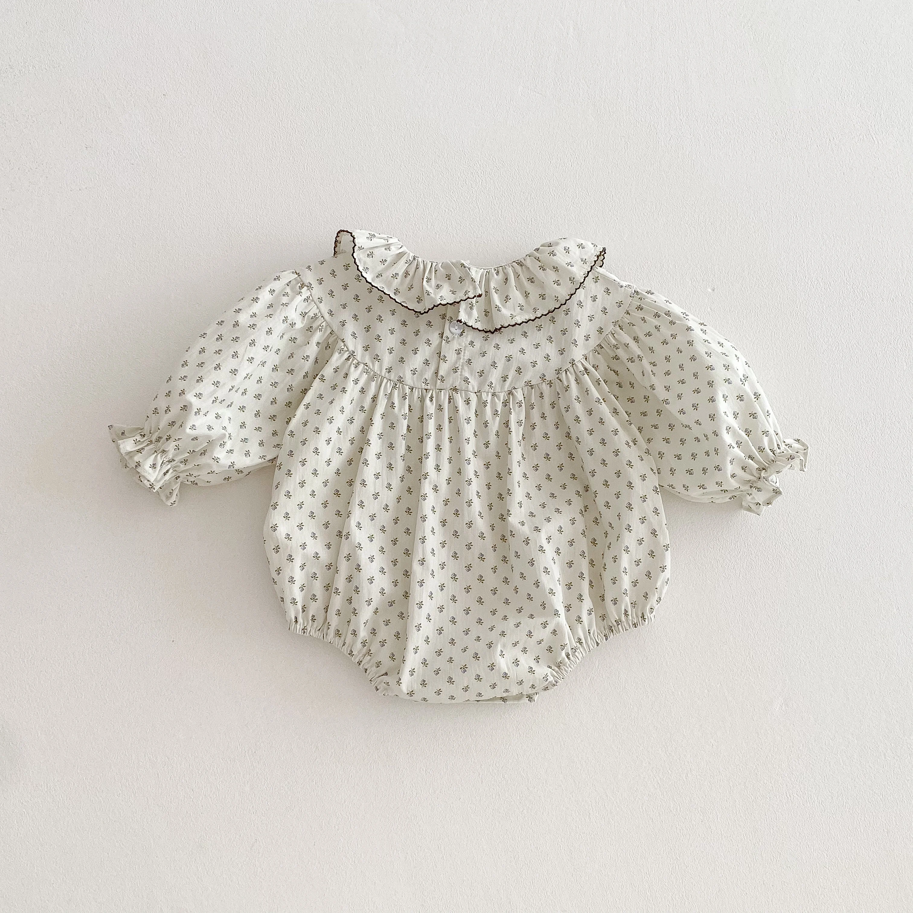 Baby Floral Long Sleeve Romper — Image 9