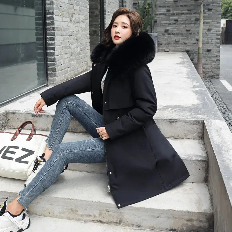 Korean-Style Loose Hooded Winter Jacket — Image 6