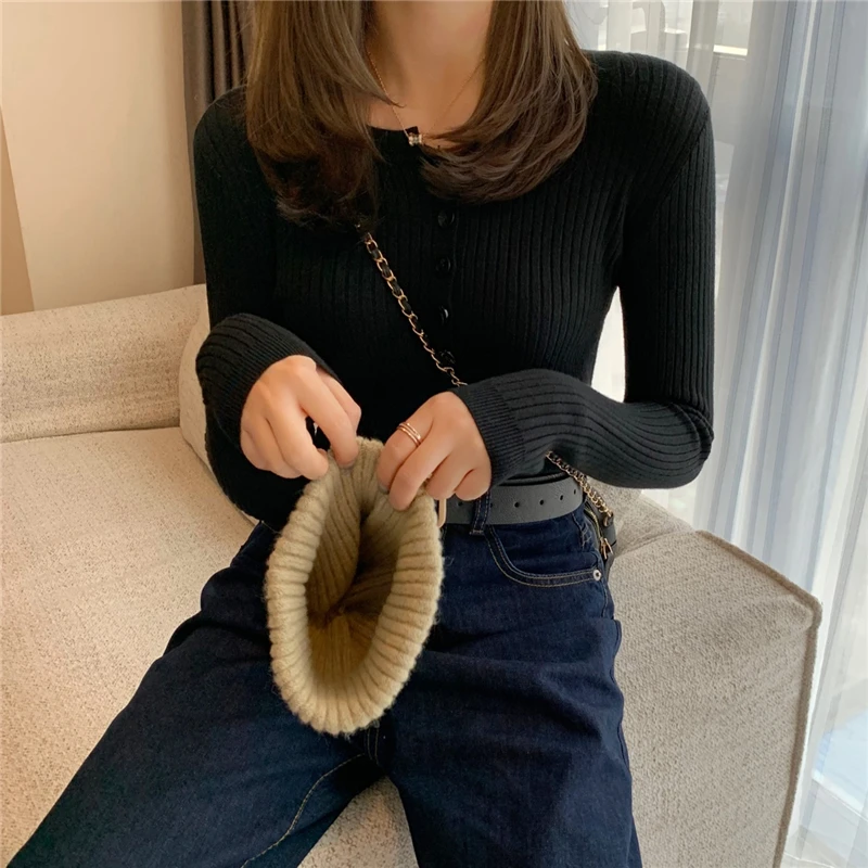 Knitted Sweater with Buttons — Image 8