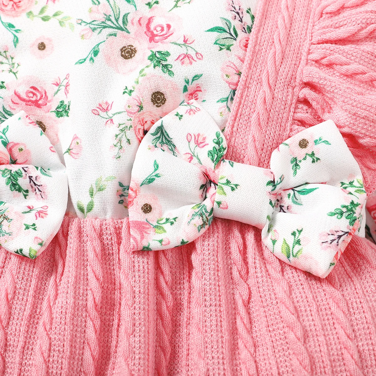 Newborn Floral Long Sleeve Romper — Image 7
