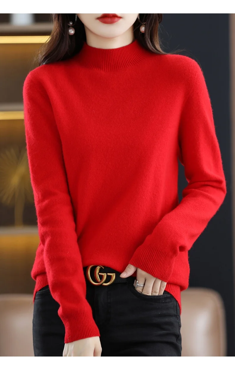 Mock Neck Winter Pullover — Image 28