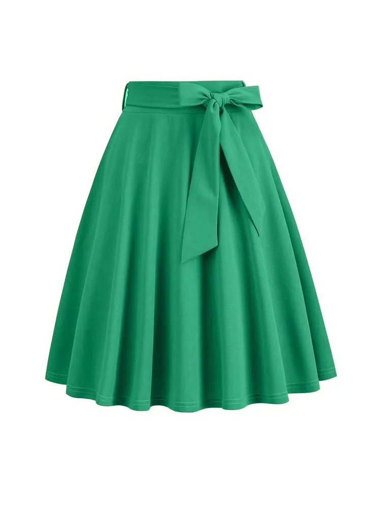 Vintage Solid Midi Skirt — Image 17