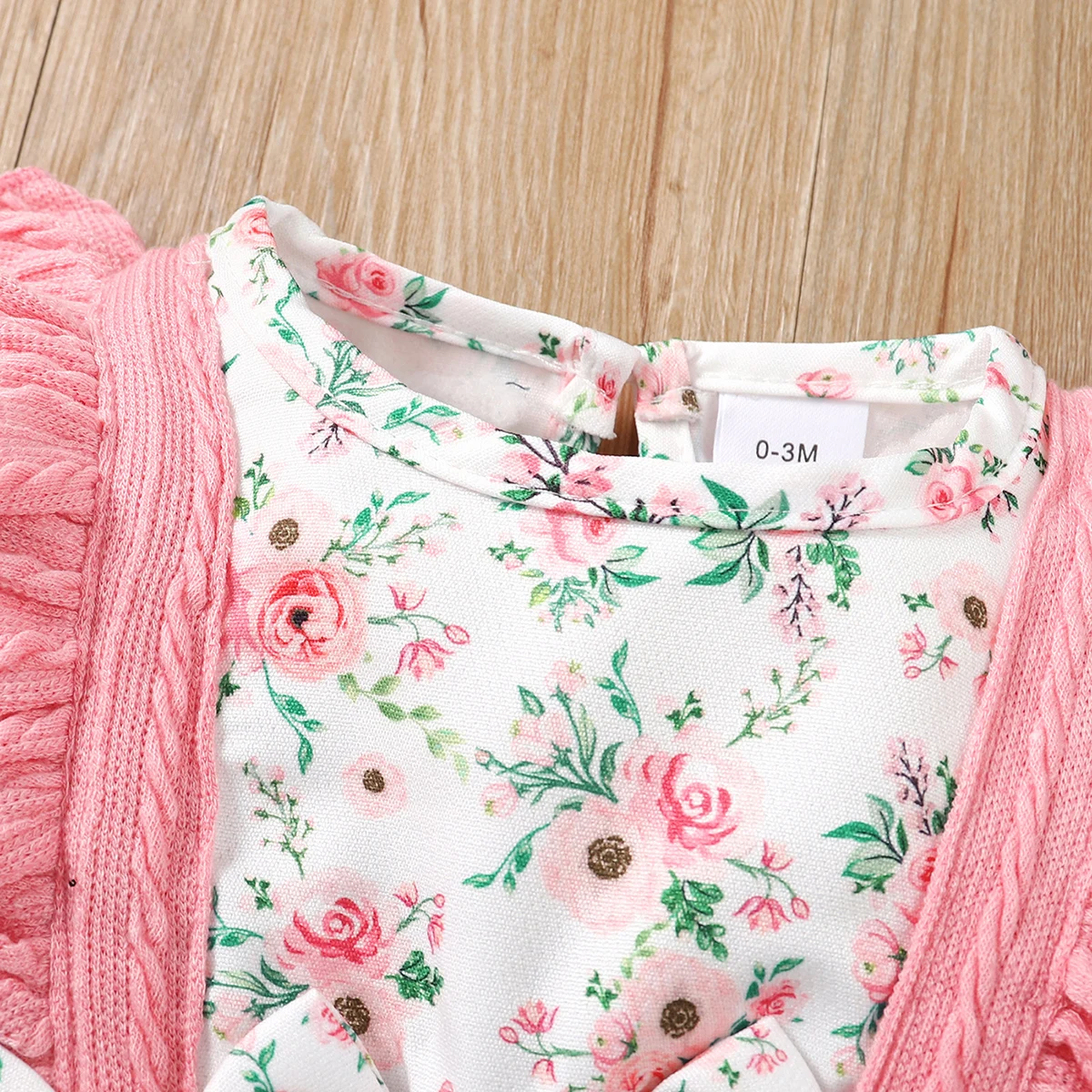 Newborn Floral Long Sleeve Romper — Image 6