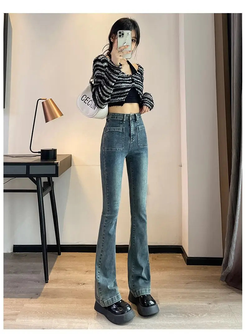 Casual Denim High-Waisted Pants — Image 15
