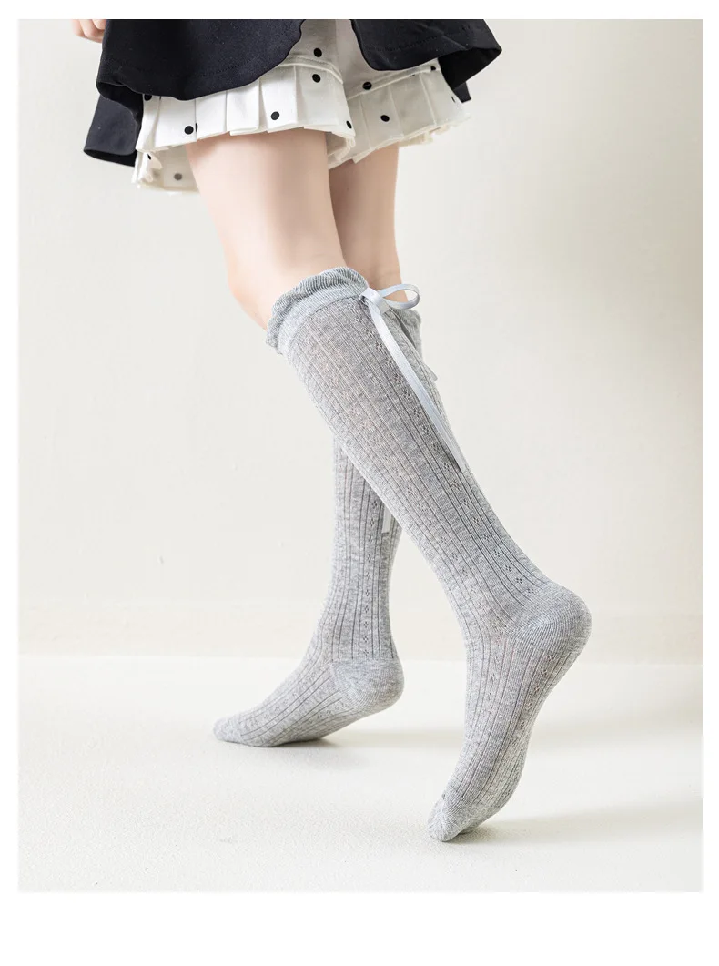 Girls' Mesh Summer Long Socks — Image 6