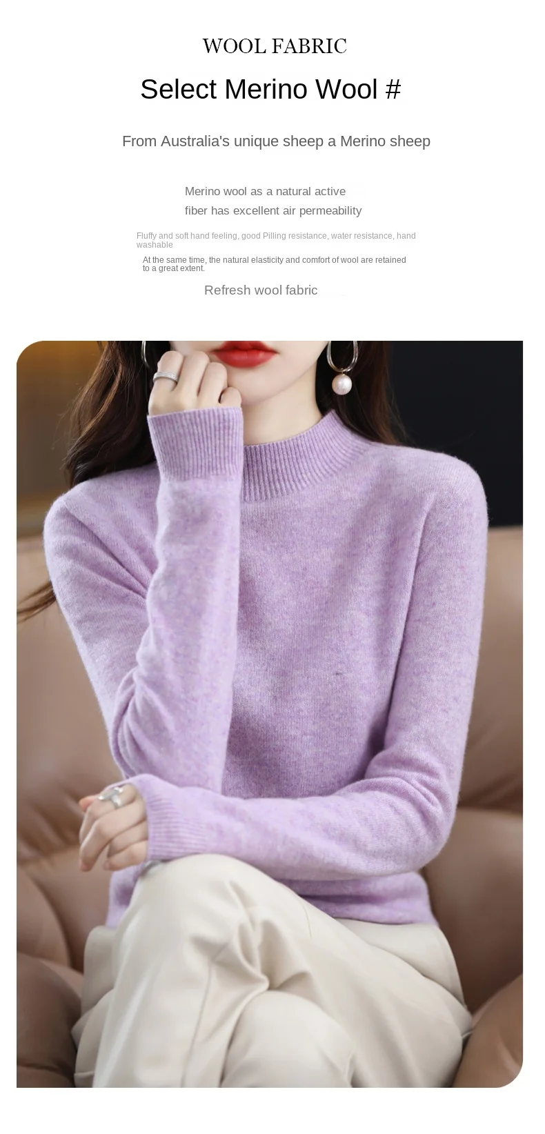 Mock Neck Winter Pullover — Image 5