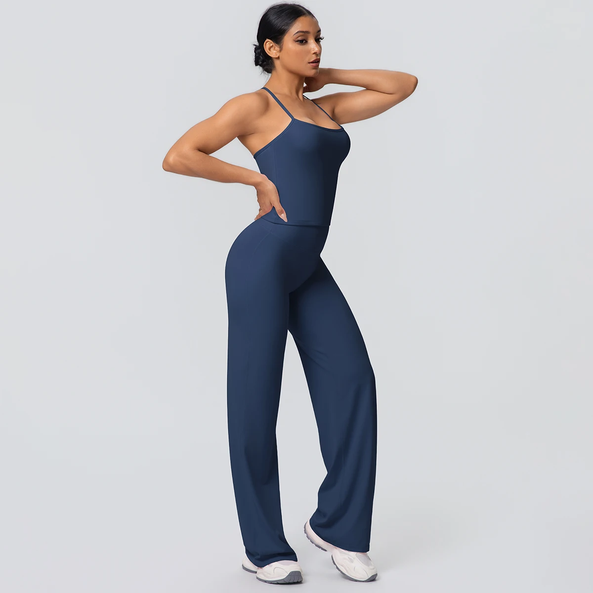 2-Piece Solid Yoga Sports Set — Image 20