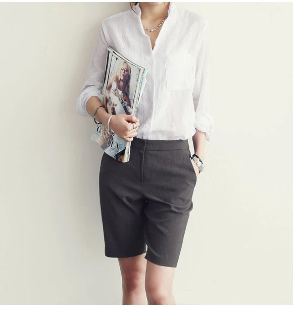 Korean-Style Solid Cotton Formal Shirt — Image 18