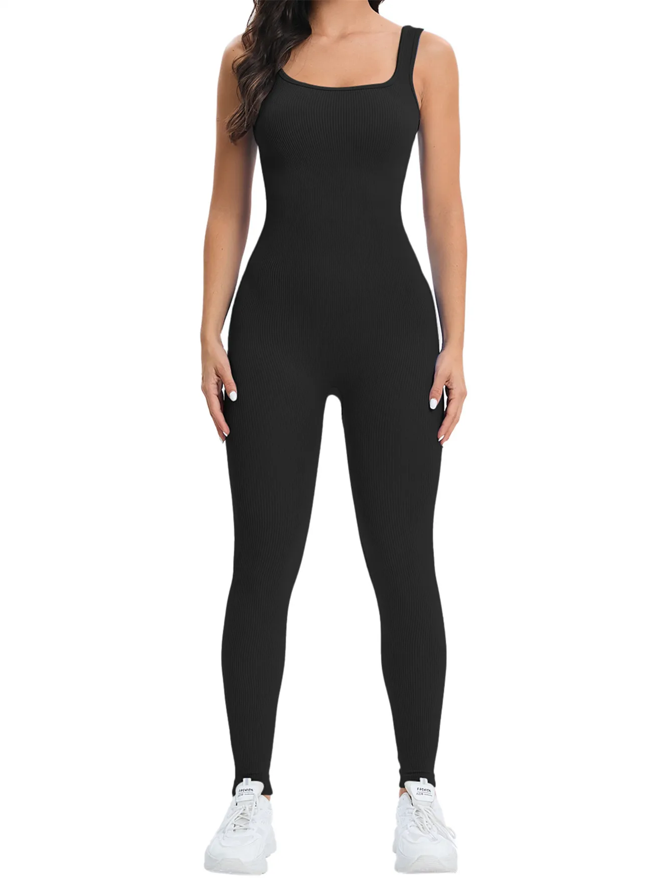 Slim-Fit Ribbed Jumpsuit — Image 4