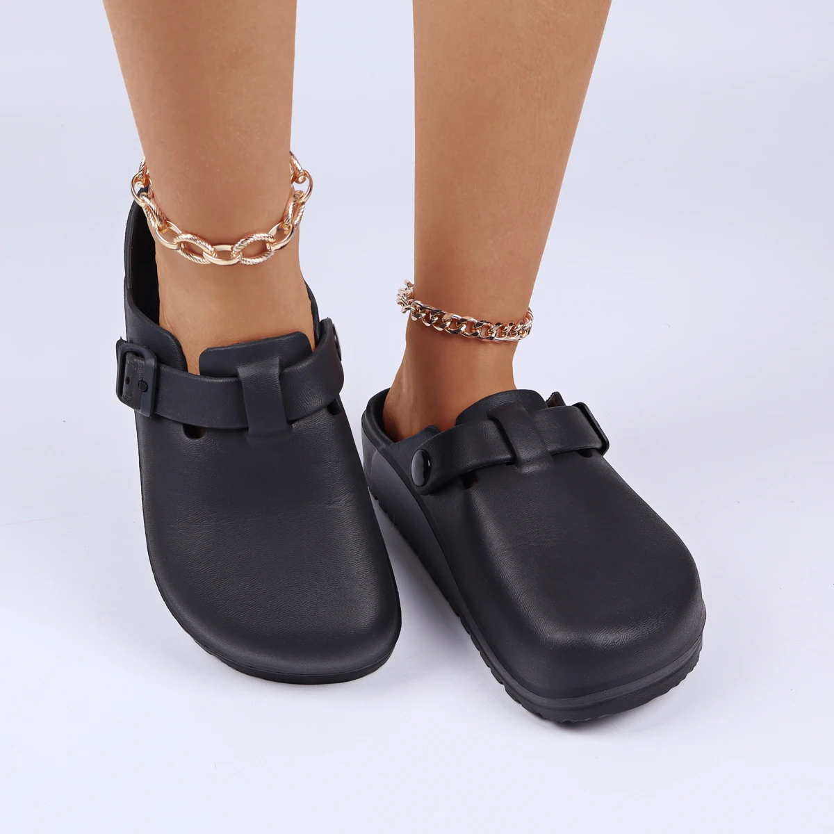 Adjustable Slippers with Buckle — Image 4