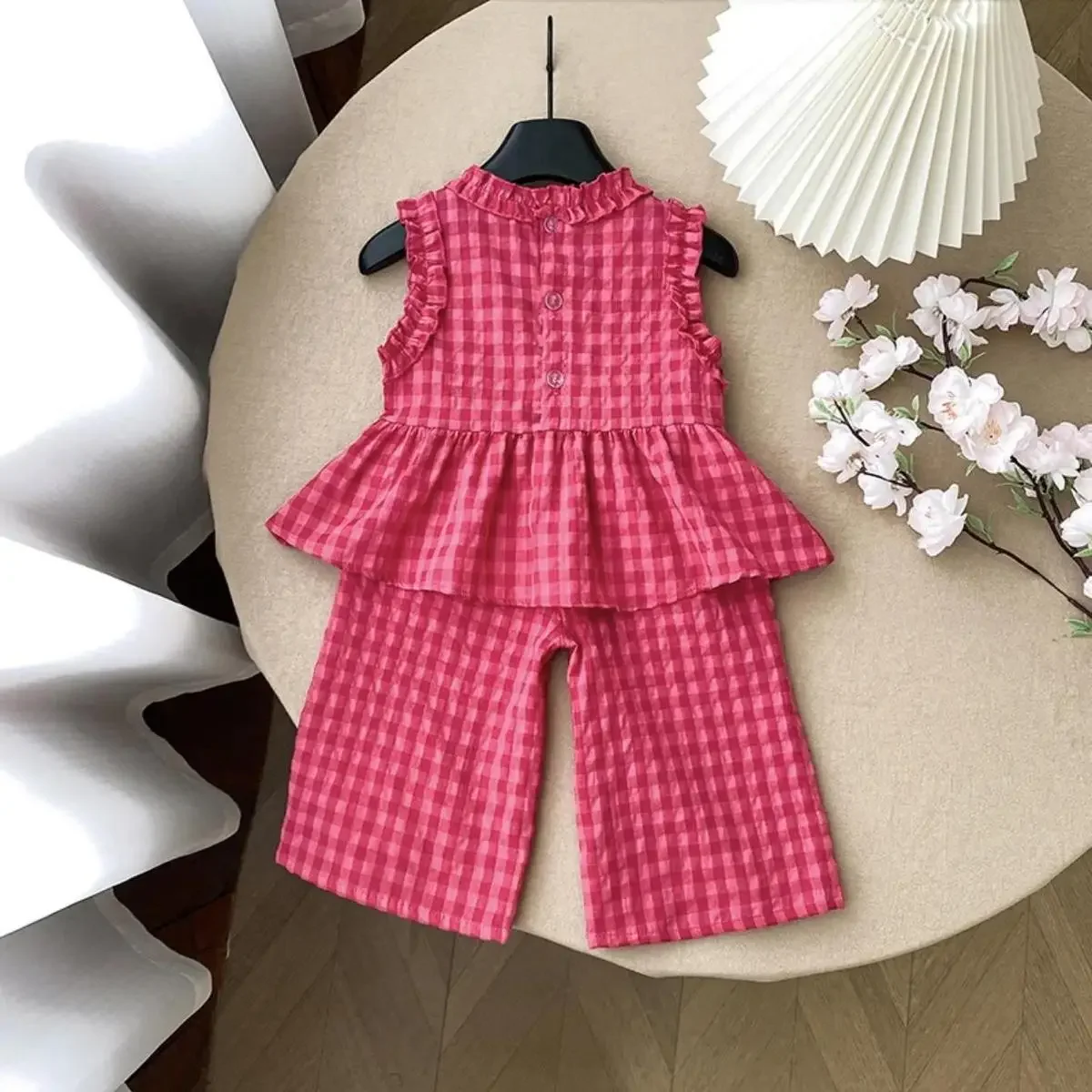 Baby 2-Piece Vintage Plaid Sleeveless Set — Image 9