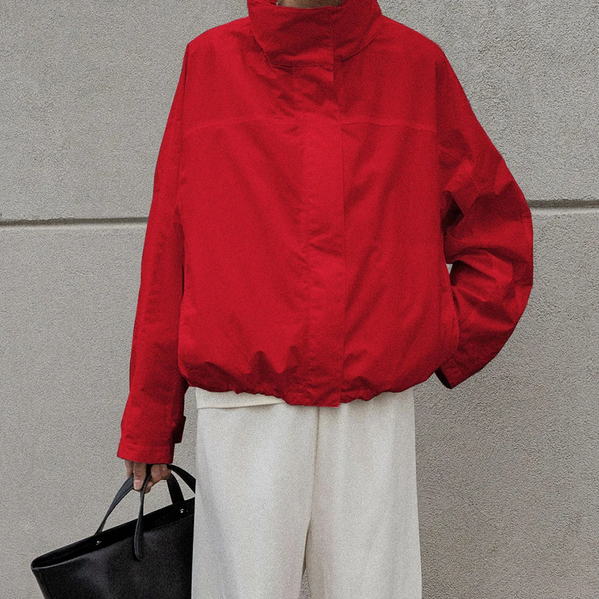 Turtleneck Autumn Jacket with Zipper — Image 10