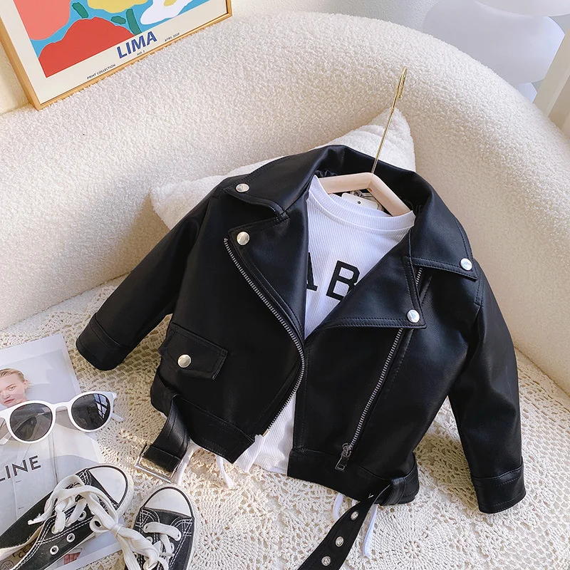 Girls' Leather Autumn Jacket — Image 6