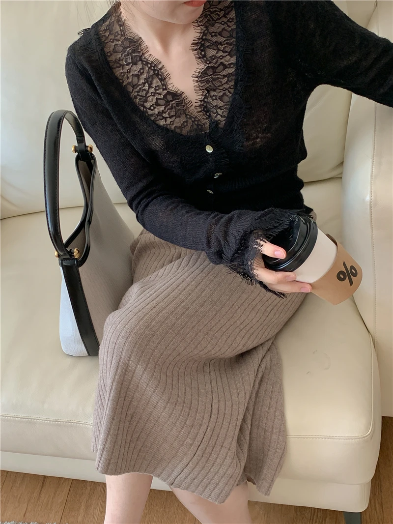Vintage Lace Knitted Cardigan — Image 12