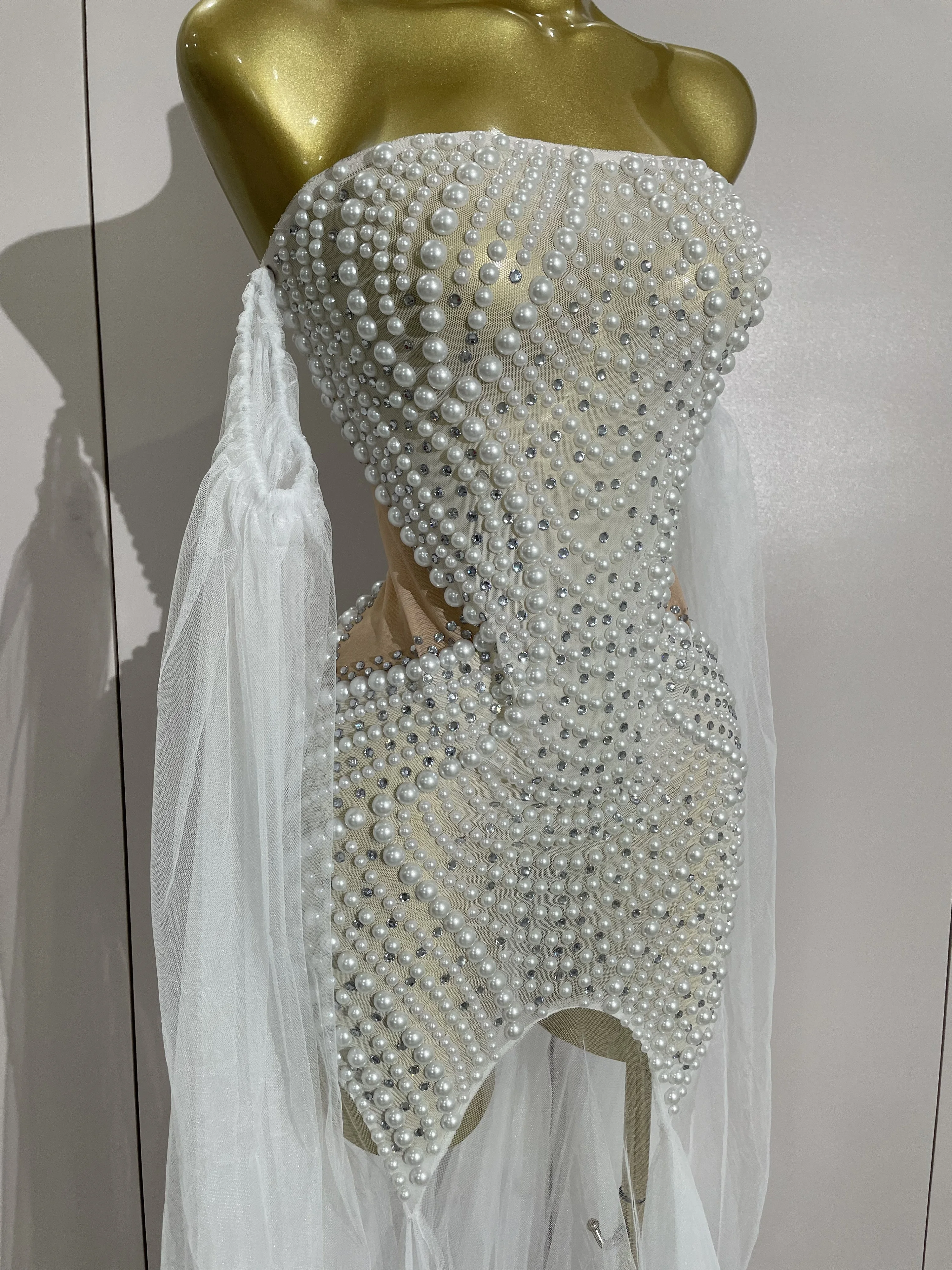 Elegant Rhinestone Mesh Evening Dress — Image 14