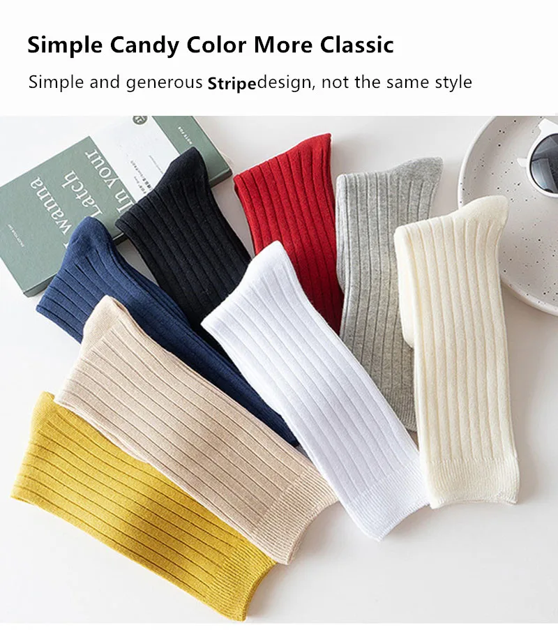 Baby Striped Cotton Long Socks — Image 6