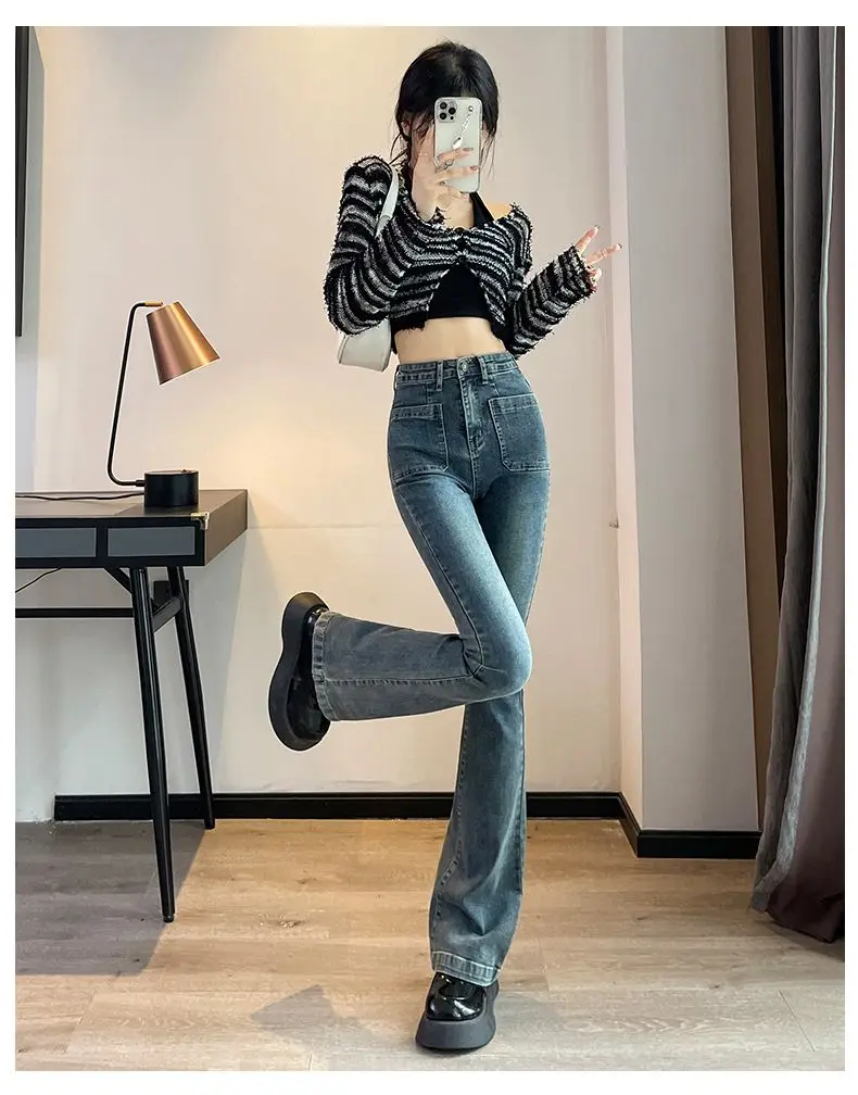 Casual Denim High-Waisted Pants — Image 12