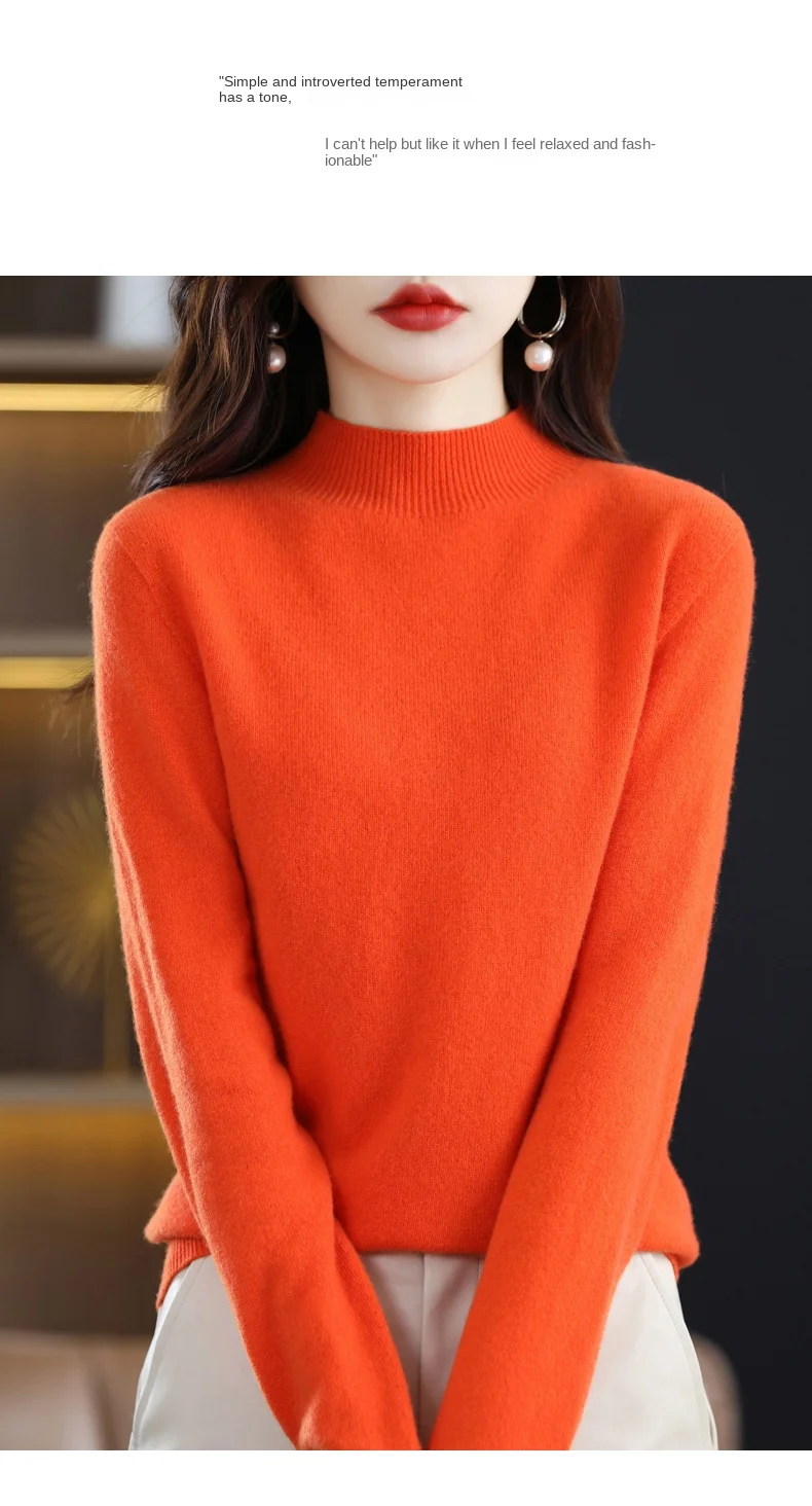Mock Neck Winter Pullover — Image 22