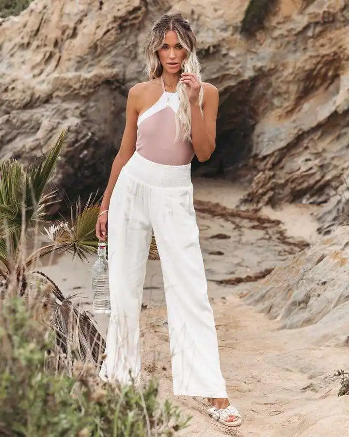 Casual Beach Pants with Drawstring — Image 30