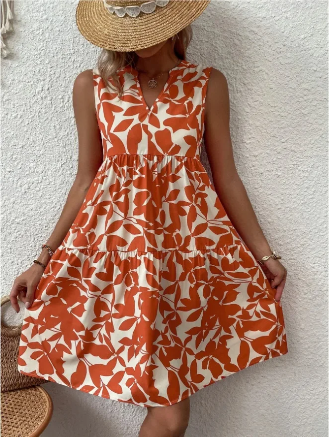 Boho Sleeveless V-Neck Summer Mini Dress — Image 14
